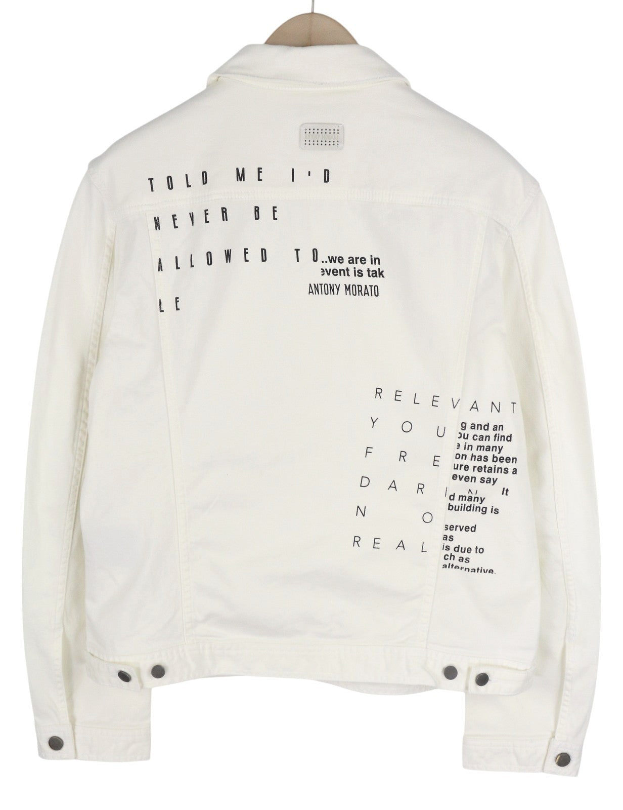 ANTONY MORATO Men Jacket XL White Denim Trucker Button-Up Unlined Unisex