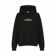OFF-WHITE Black Intern Men Hoodie L Pull On Kangaroo Pocket Oversized
