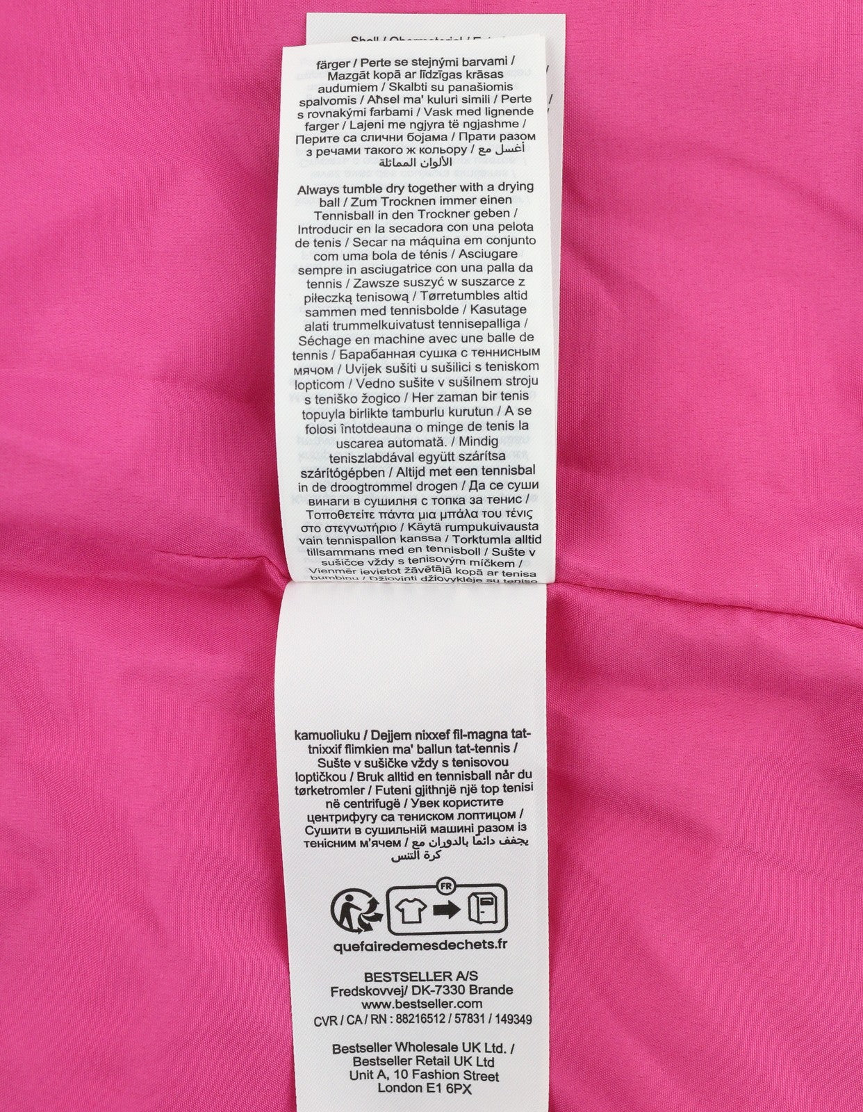 YAS Roberta Padded Women Waistcoat S Pink Quilted High Neck Full Zip Vest