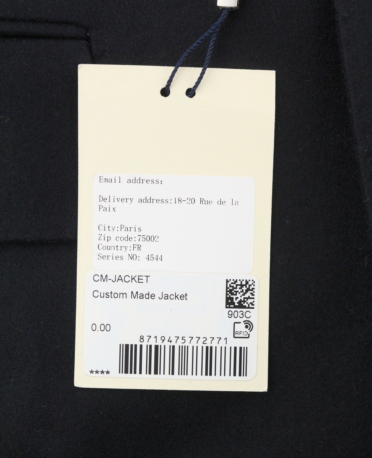 SUITSUPPLY Vicenza Men Coat UK46S Black Wool Cashmere Notch Lapel Button-Up