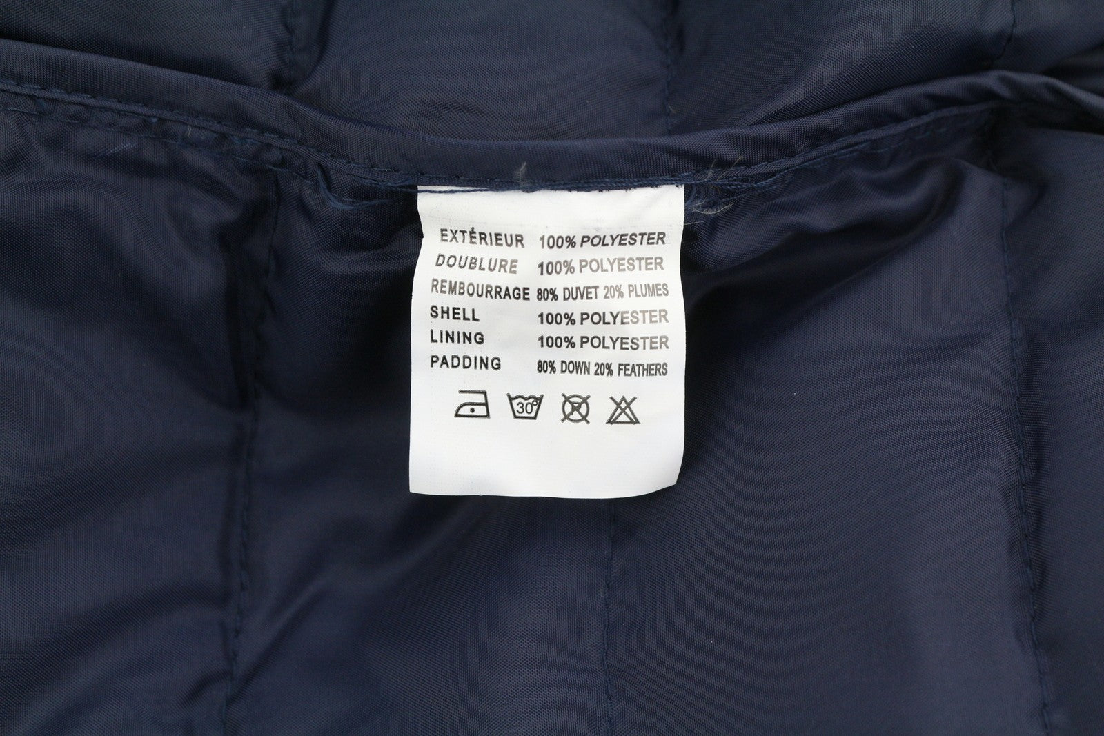 TED LAPIDUS Men Jacket S Blue Down Filled Quilted High Neck Full Zip Puffer