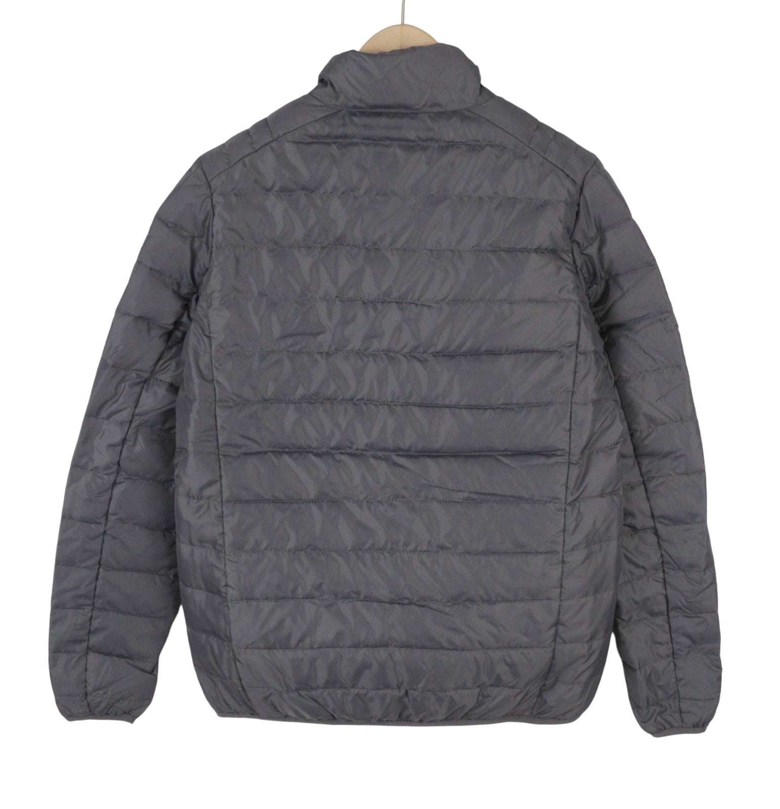 TED LAPIDUS Men Jacket S Grey Down Filled Quilted High Neck Full Zip Puffer