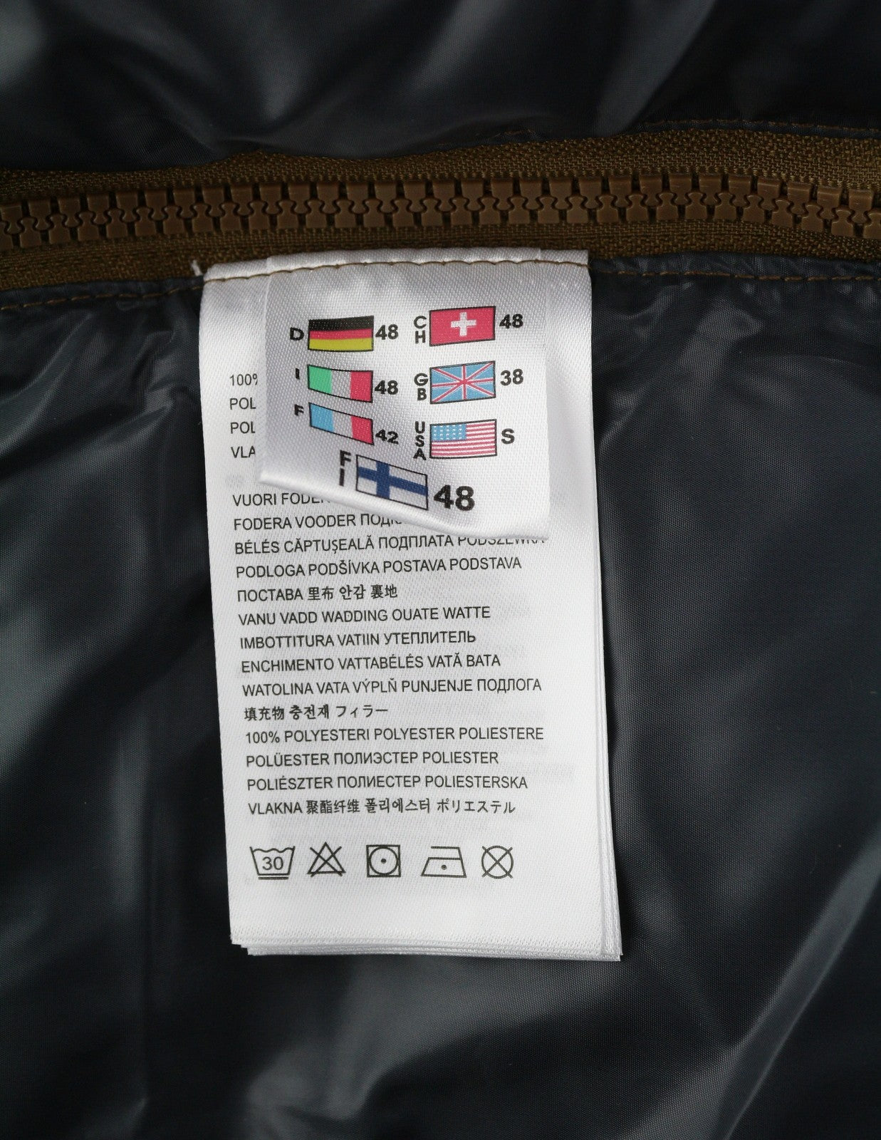 ICEPEAK Alabaster Men Jacket EU48 S/M Brown Plaid Padded Hooded Quilted Anorak