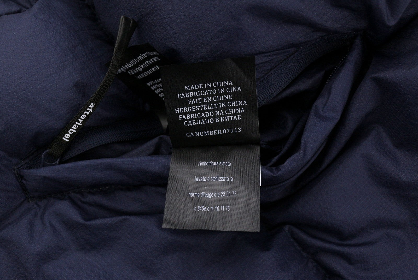 AFTER LABEL Quebec Men Jacket XL Blue Down Filled Quilted Hooded Puffer RRP500