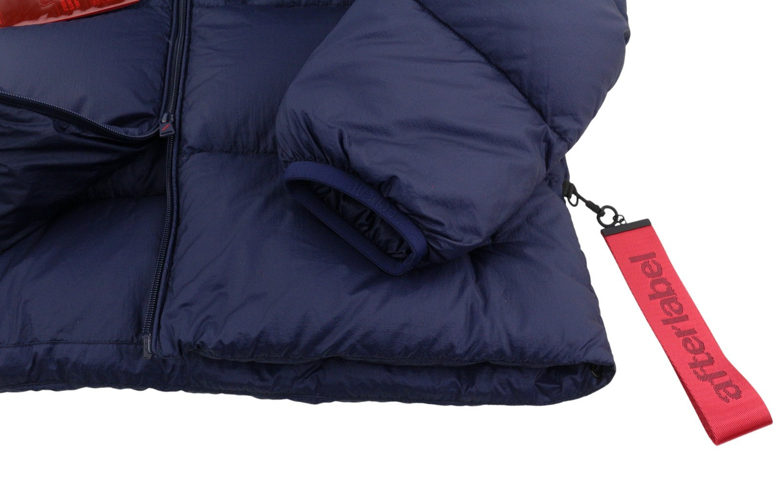 AFTER LABEL Quebec Men Jacket L Blue Down Filled Quilted Hooded Puffer RRP500