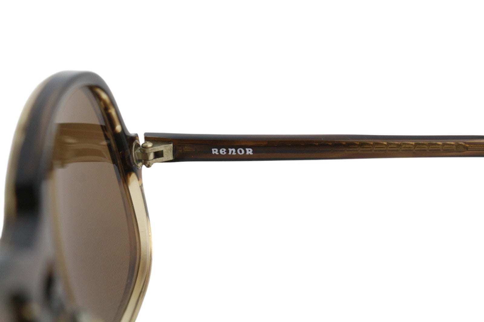 RENOR Women Sunglasses OS Brown Patterned Square Tinted Casual Unisex