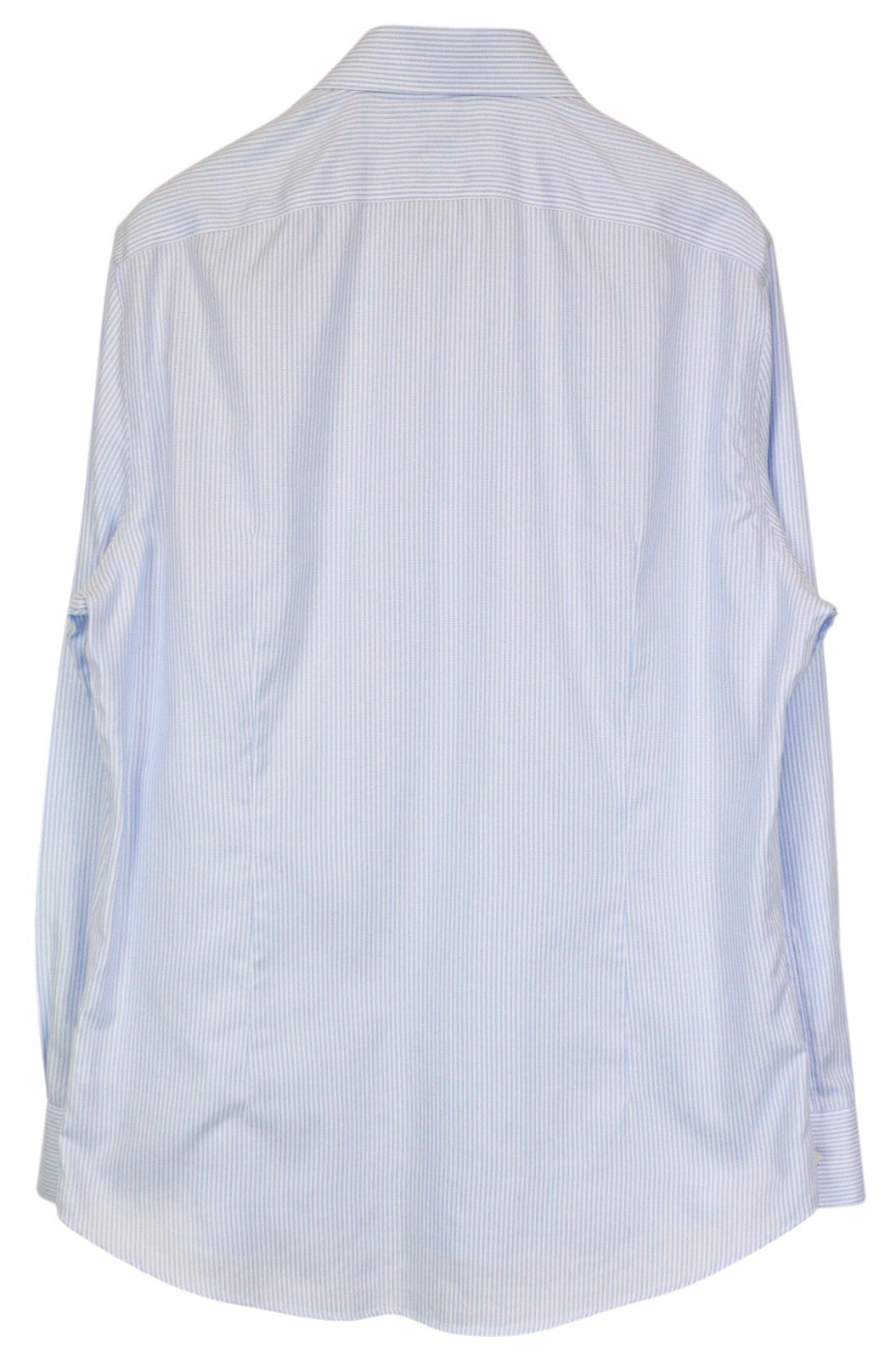 SUITSUPPLY Men's Shirt 44/17 1/2 Extra Slim Blue Striped Cotton Cutaway