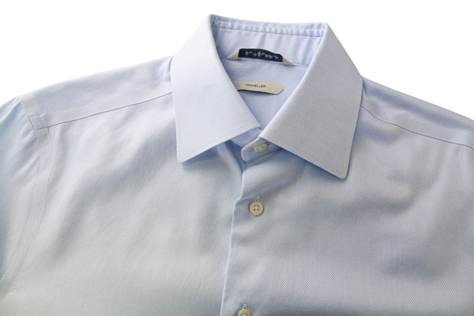 „SUITSUPPLY Traveller“ vyriški marškinėliai, 37/14 1/2, ypač ploni, mėlyni medvilniniai dryžuoti marškiniai 