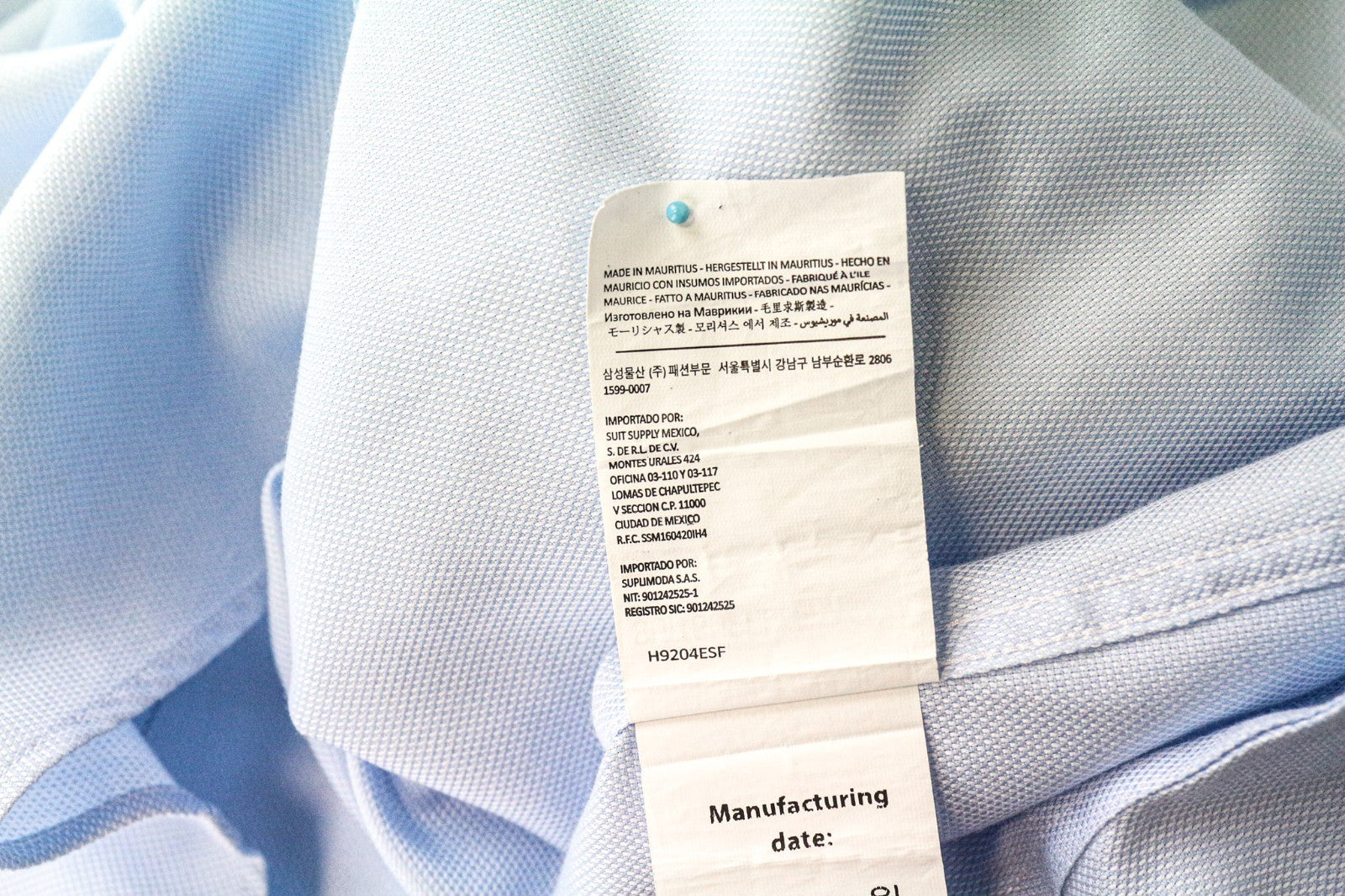 „SUITSUPPLY Traveller“ vyriški marškinėliai, 37/14 1/2, ypač ploni, mėlyni medvilniniai dryžuoti marškiniai 