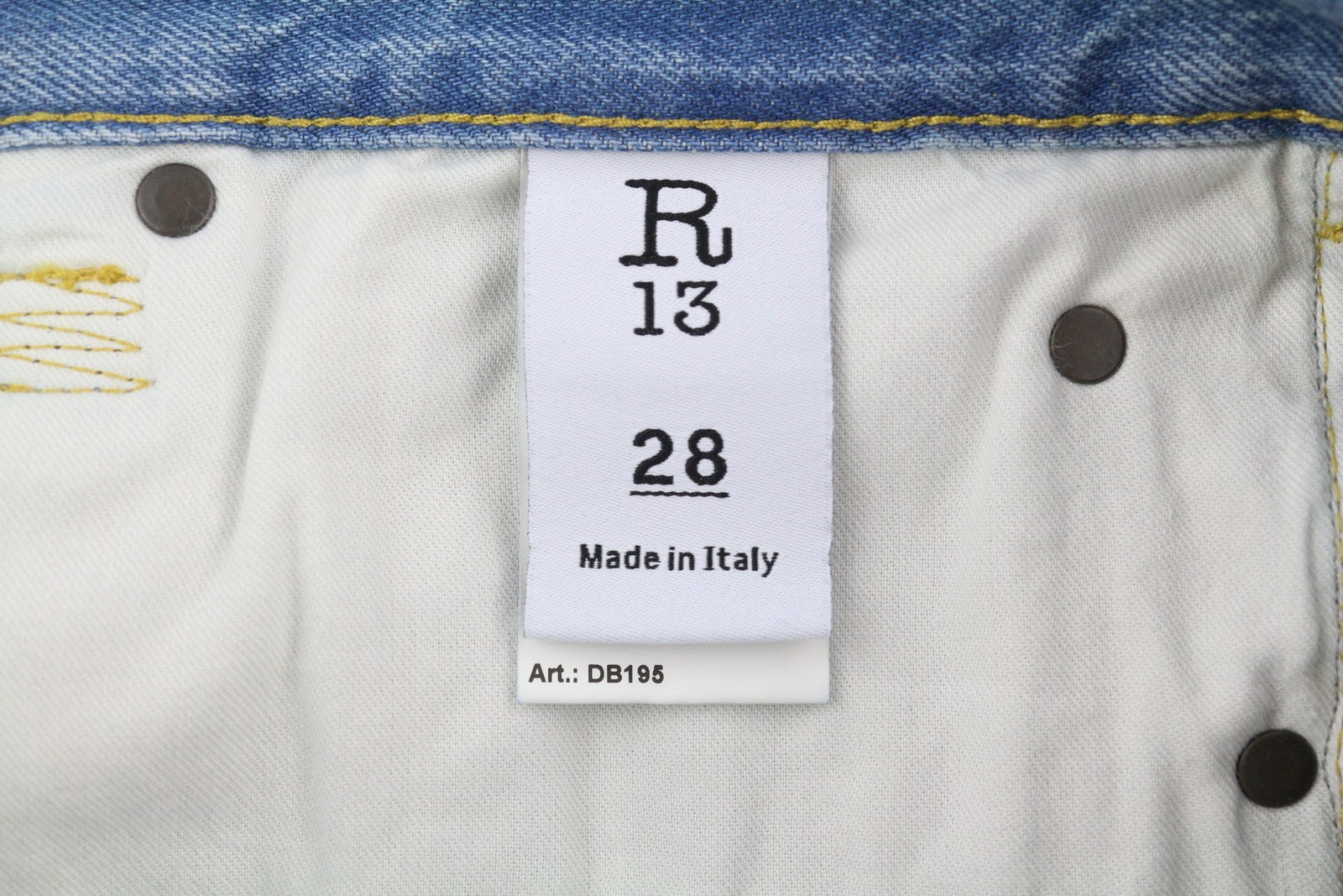 R13 Cross Over Women Shorts 28 Denim Blue Washed Asymmetric Distress RRP599