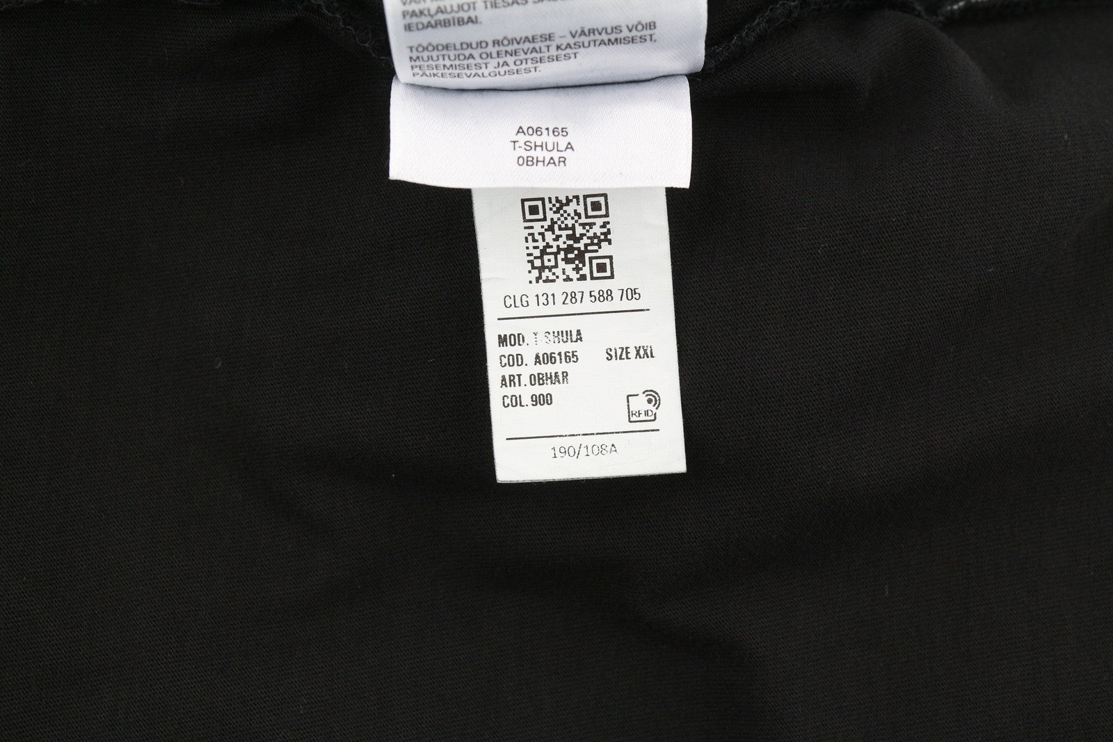 DIESEL T-Shula Men T-Shirt 2XL Black Long Sleeve Crew Neck Stretch Tricot