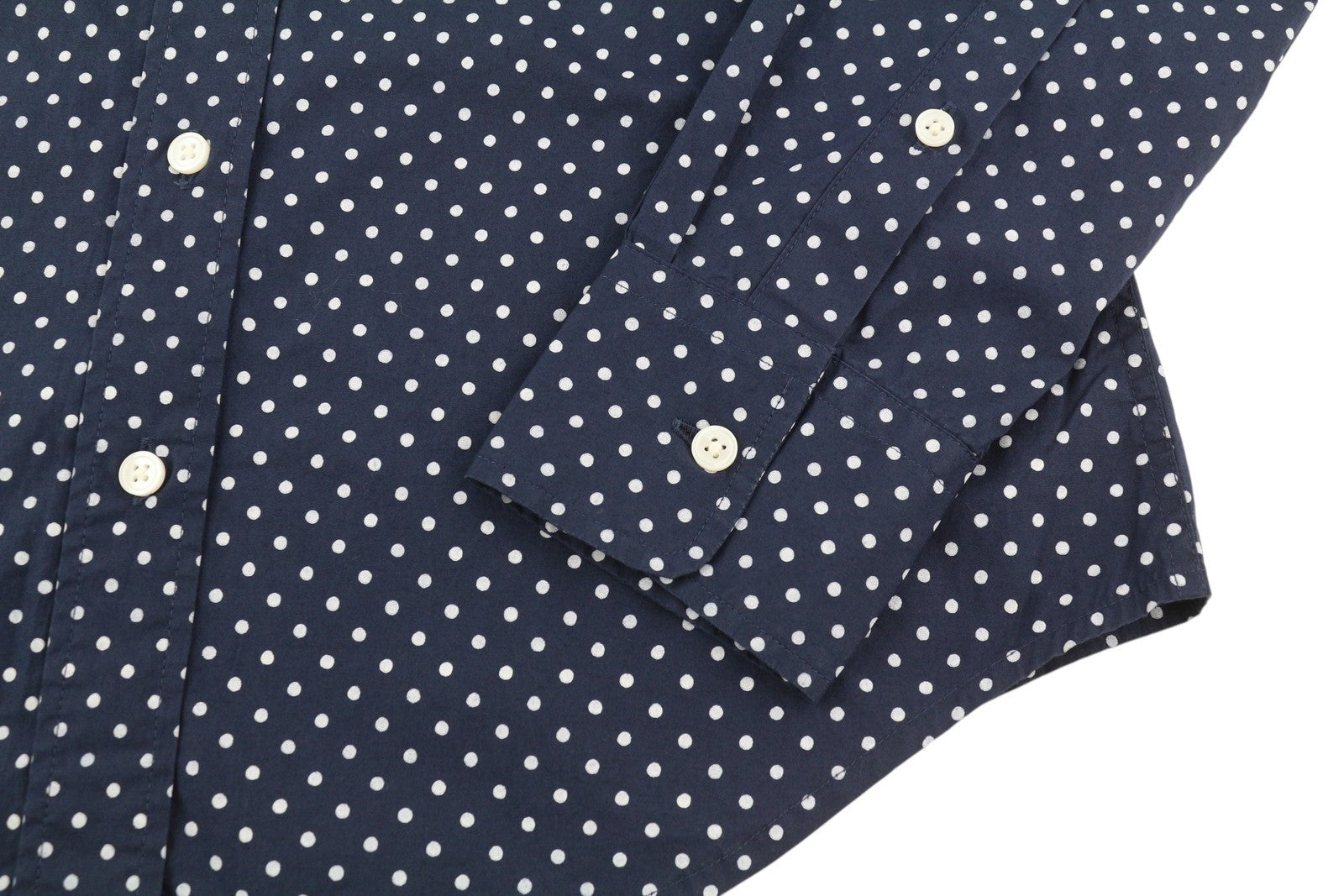 GANT Stretch Broadcloth Dot Women Shirt EU34 Dark Blue Polka Dot Casual