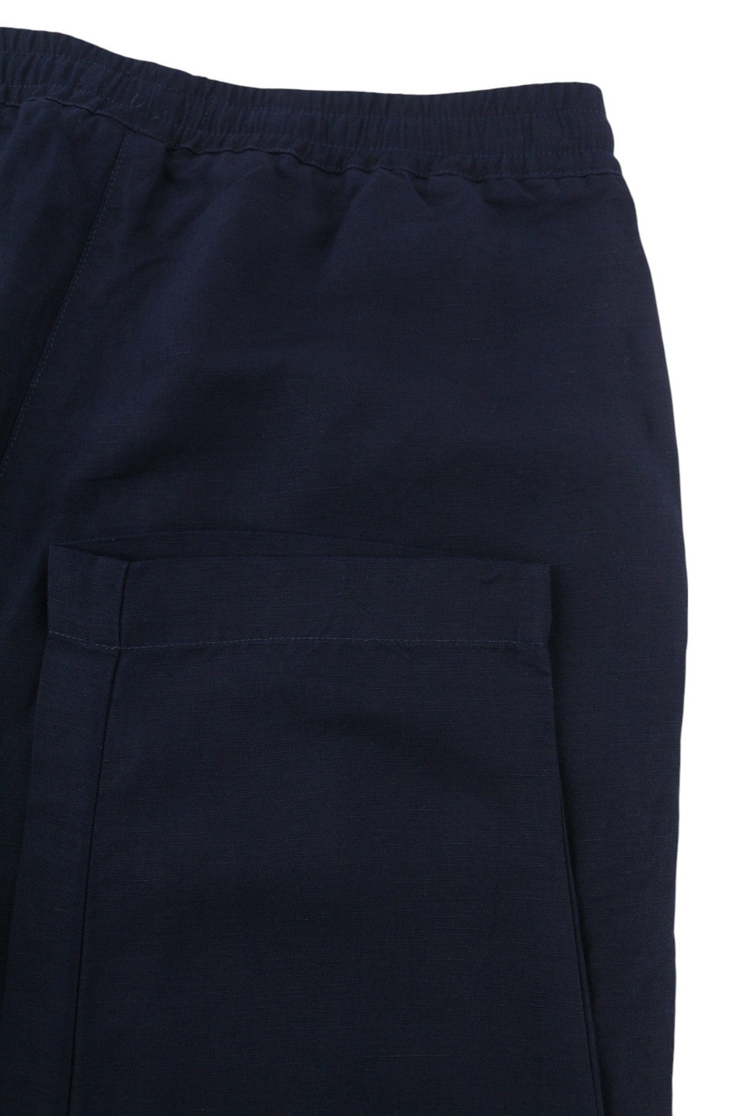 GANT Summer Linen Pull-On Women Trousers EU34 Dark Blue Elastic Waist