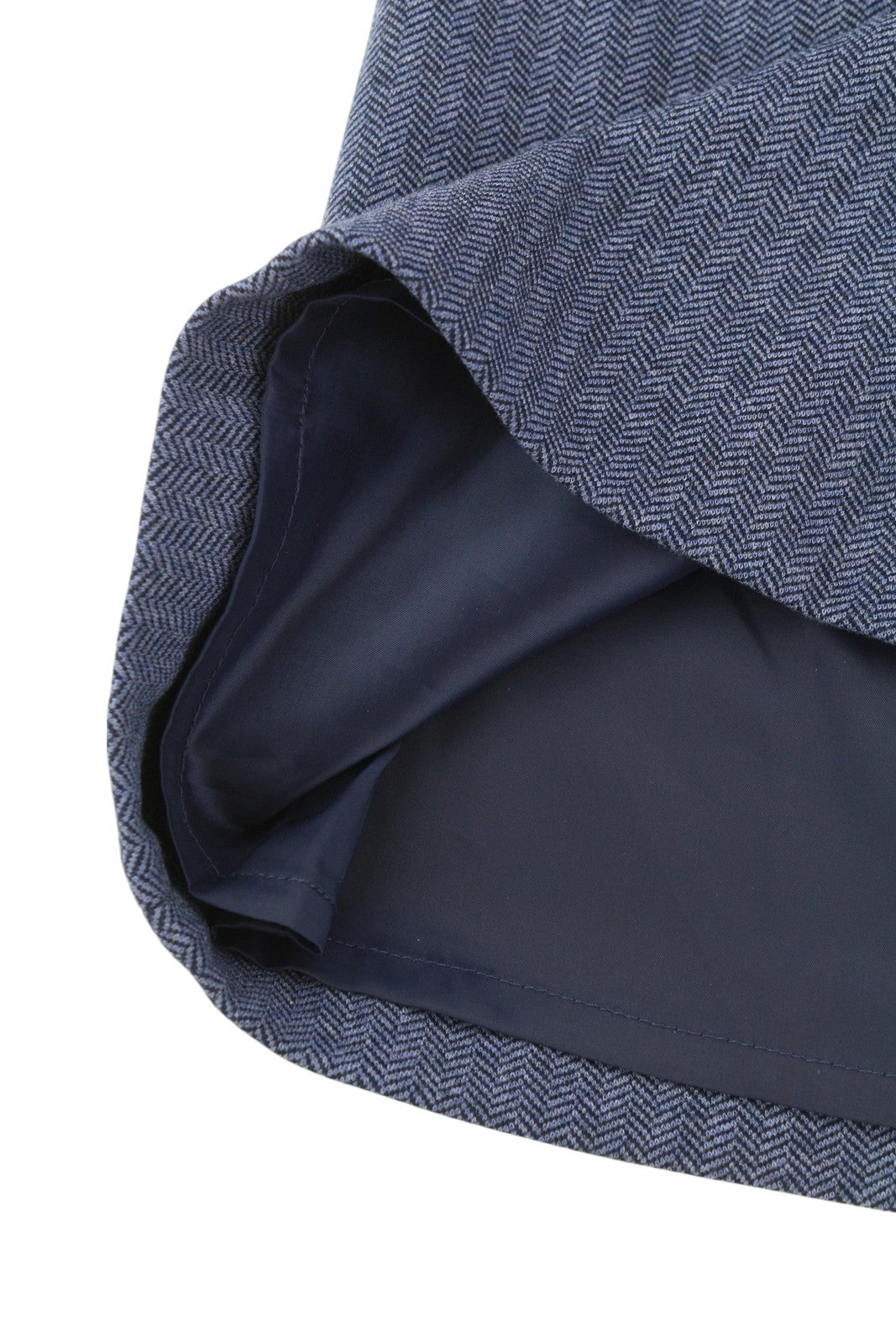 GANT Women Skirt EU36 Blue Herringbone Zip Fly Lined Pencil Mini