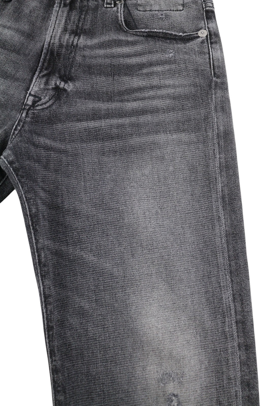 R13 Boyfriend Women Jeans 27 Vintage Grey Faded Distress Cropped PS26 RRP595