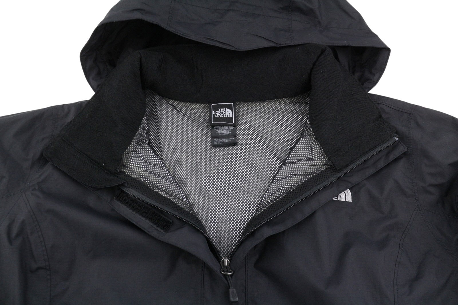 THE NORTH FACE Resolve Women Jacket XL Black DryVent Hidden Hood Lightweight