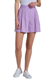 GANT Stretch Linen Women Shorts EU40 Crocus Purple Pleated Straight RRP228