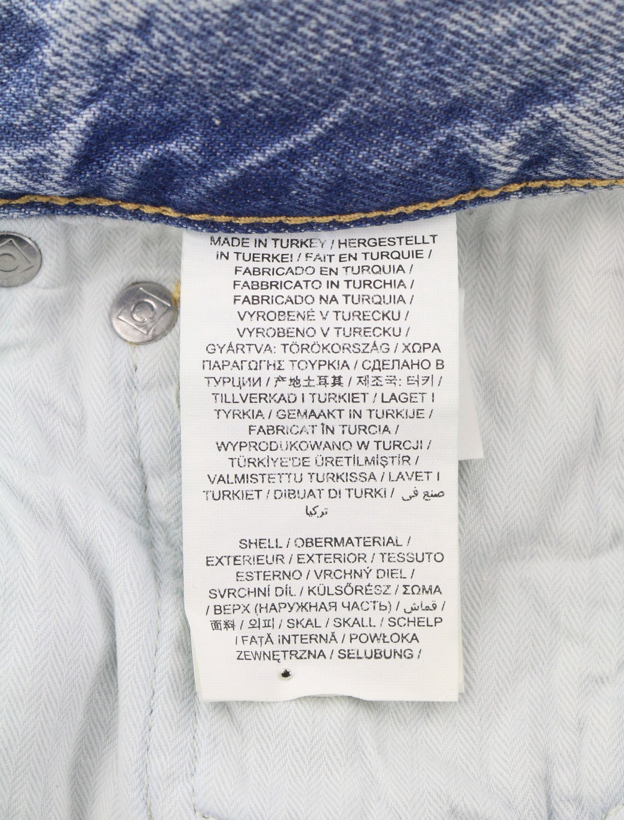 GANT Relaxed Classic Men Jeans W32/L36 Light Blue Bronken In Faded Button Fly