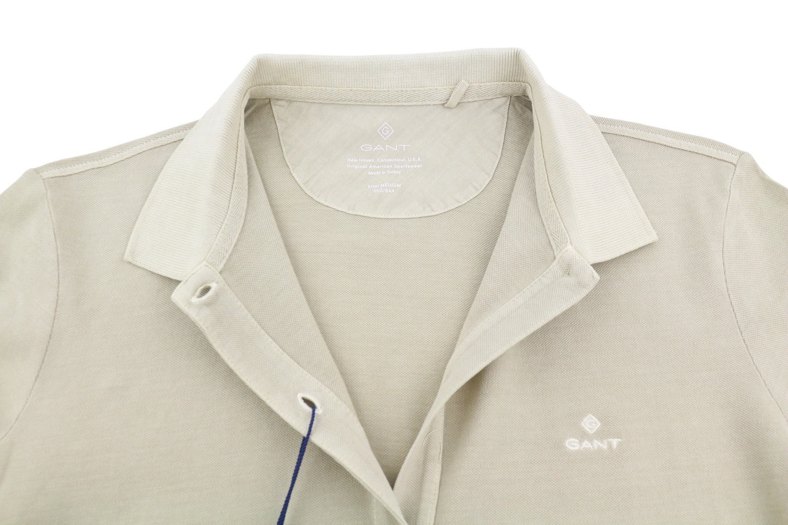 GANT Sunfaded SS Polo Pique Women T-Shirt M Desert Beige Faded Short Sleeve