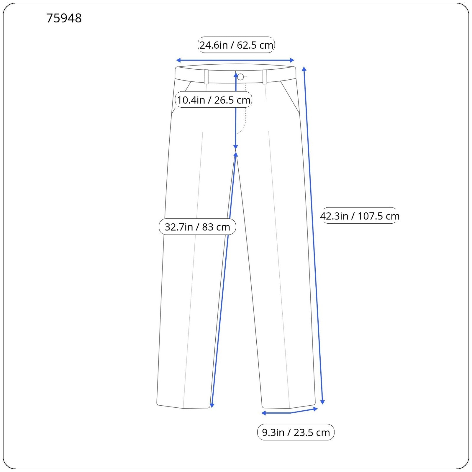 SUITSUPPLY Lazio Men's Trousers UK56S Blue Slim Melange Wool Classic Flat-Front