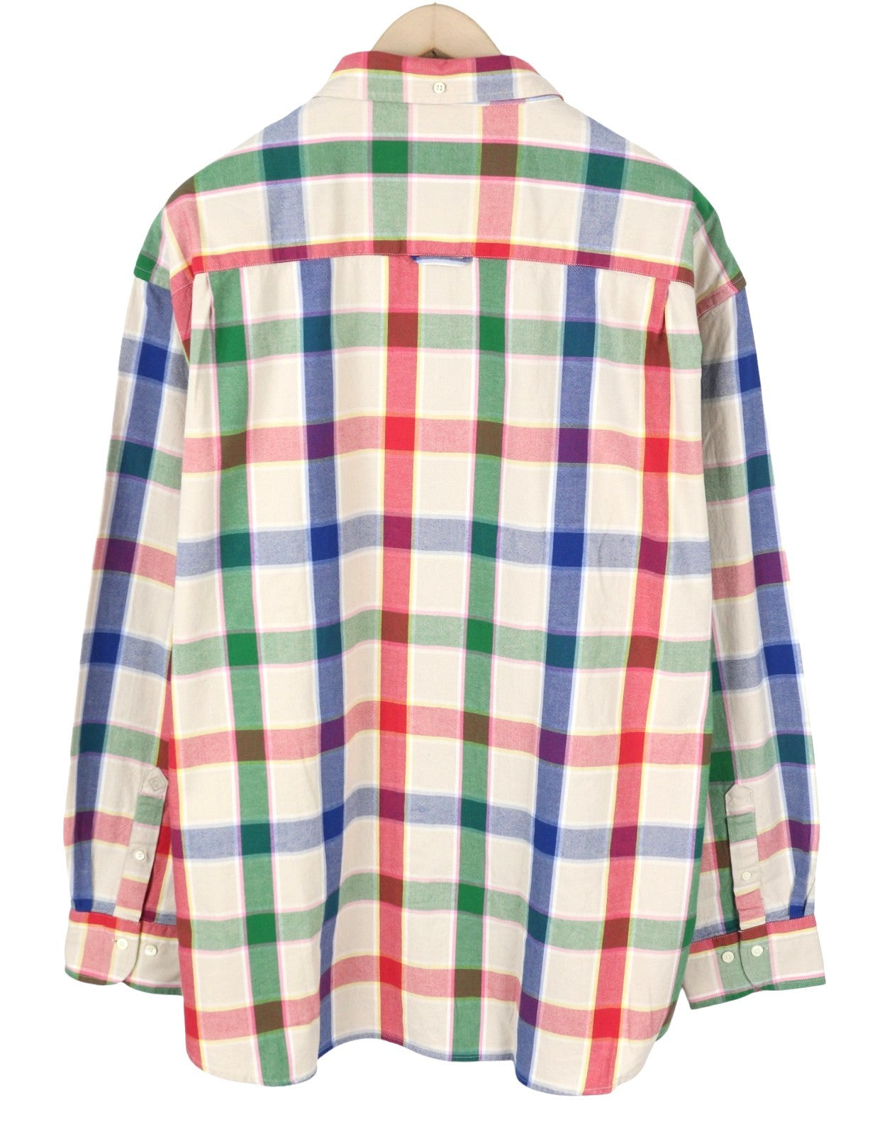 GANT Rel Oxford Check BD Men Shirt 2XL Putty Patch Pocket Button-Down Neck