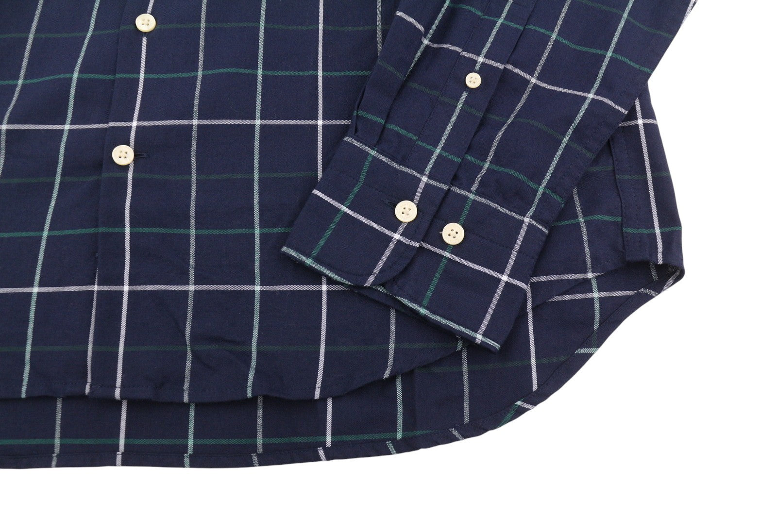 GANT Tech Prep Oxford Check Reg Men Shirt M Ivy Green Button-Down Neck Casual