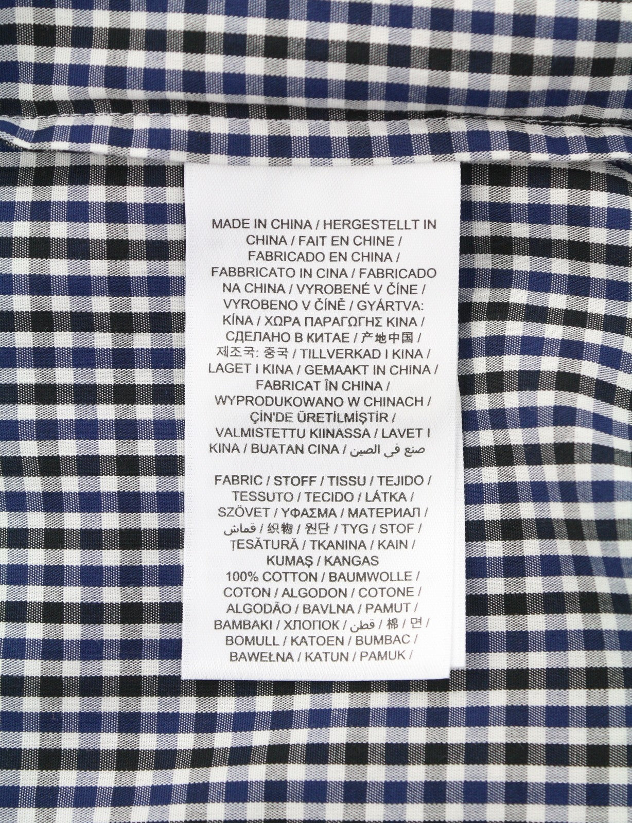 GANT Reg 3 Col Gingham Women Shirt EU42 Evening Blue Patch Pocket Button-Up