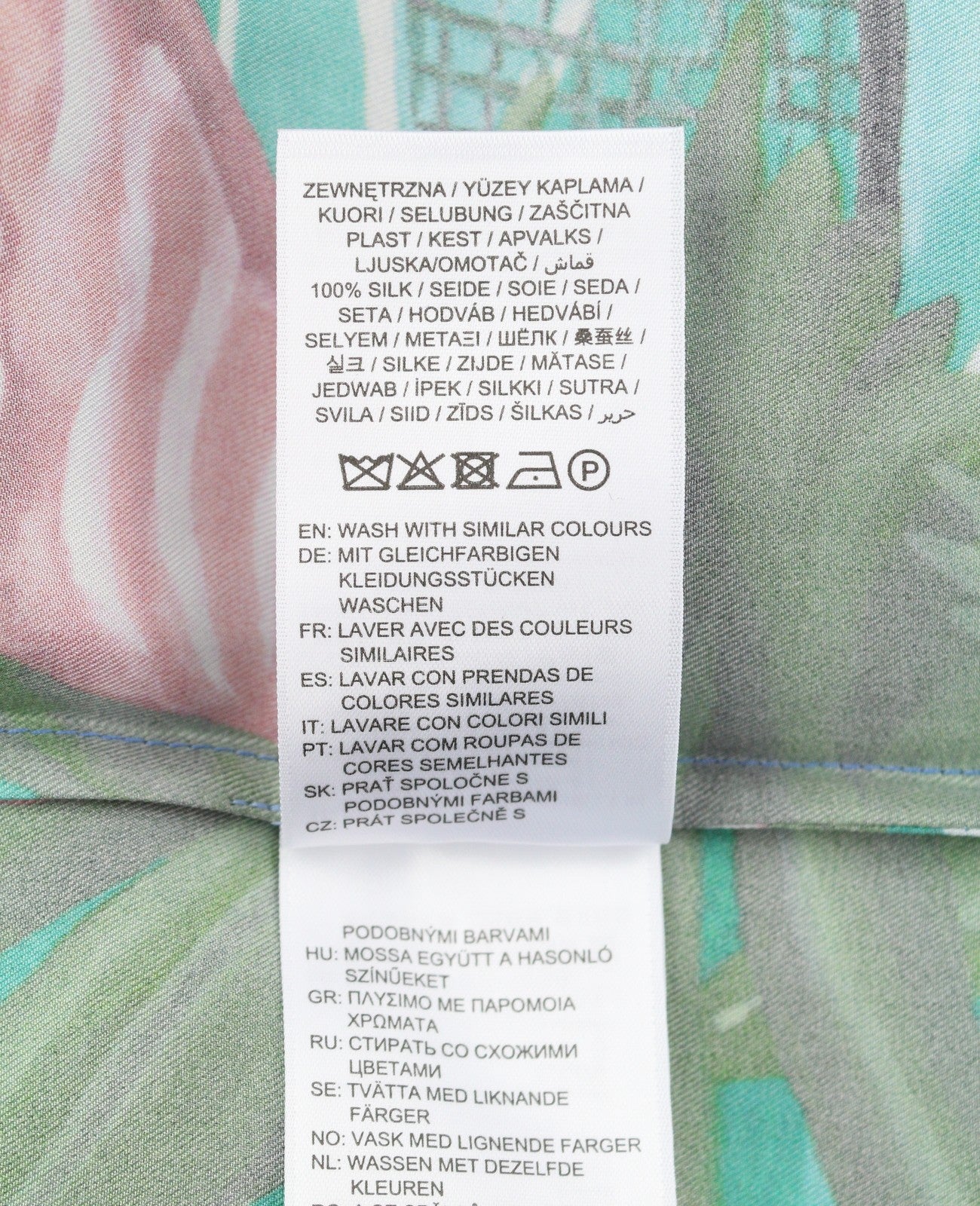 GANT Scenery Print Silk Women Shirt EU40 Geranium Pink Button-Up Spread Neck