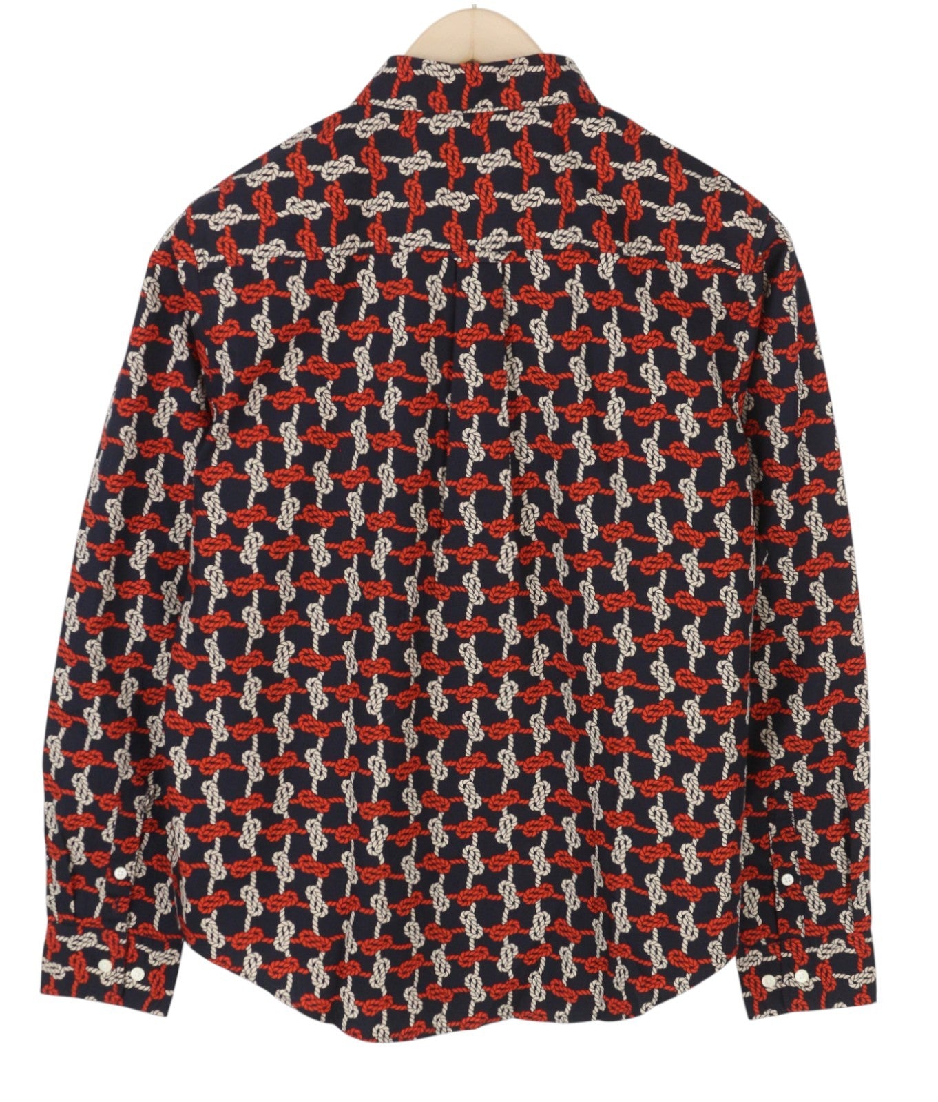 GANT Regular Knot Print Women Shirt EU38 Evening Blue Button-Up Spread Casual