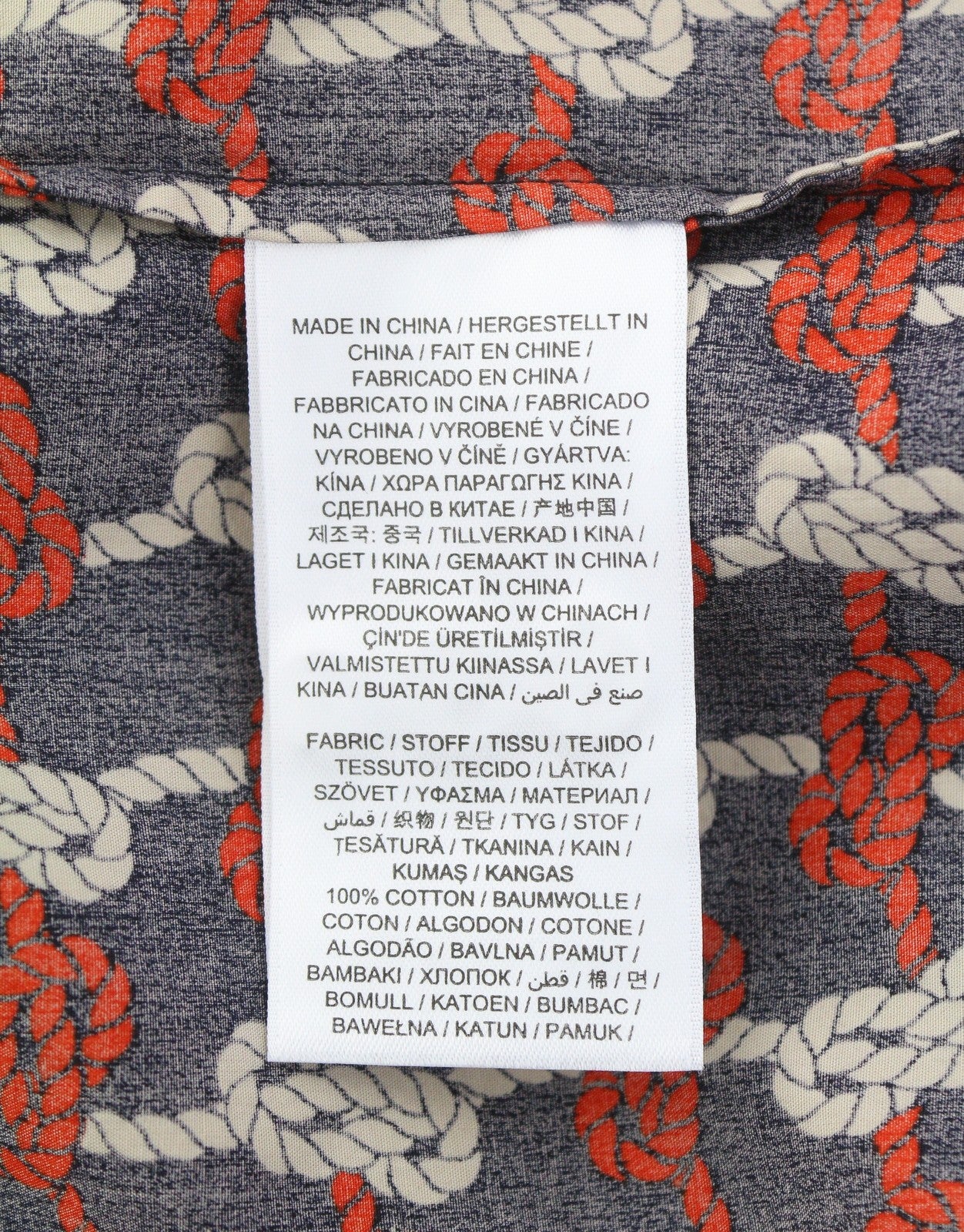 GANT Regular Knot Print Women Shirt EU38 Evening Blue Button-Up Spread Casual