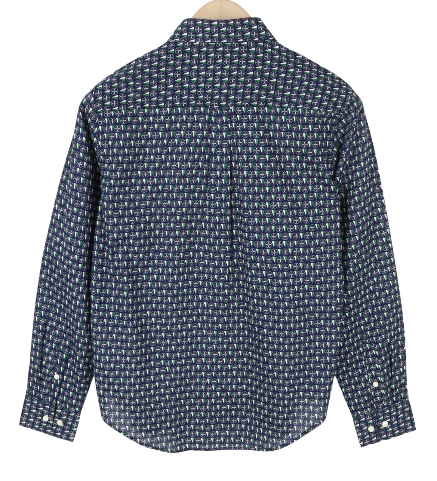 GANT Reg Geometric Women Shirt EU38 Classic Blue Button-Up Spread Casual