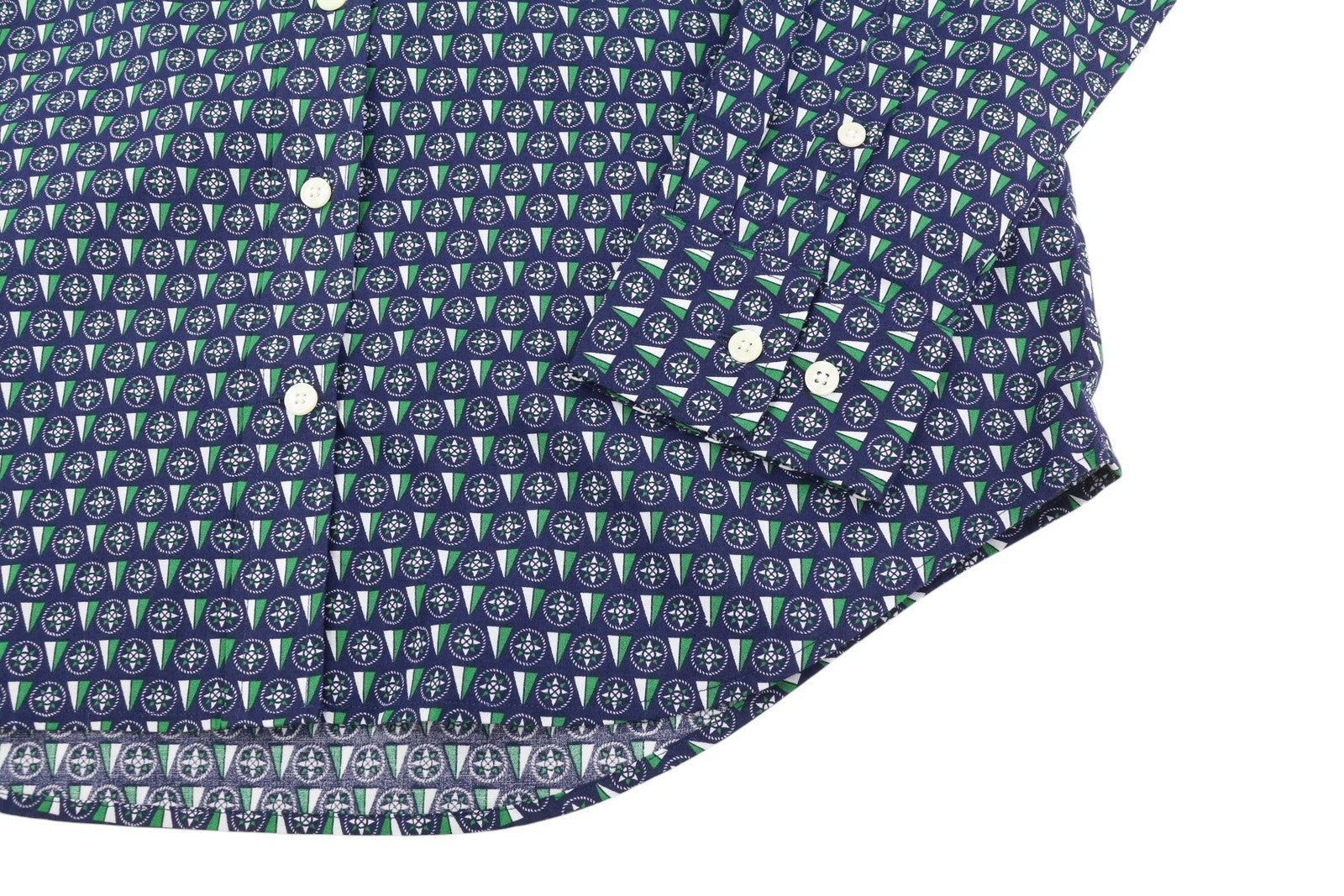 GANT Reg Geometric Women Shirt EU38 Classic Blue Button-Up Spread Casual