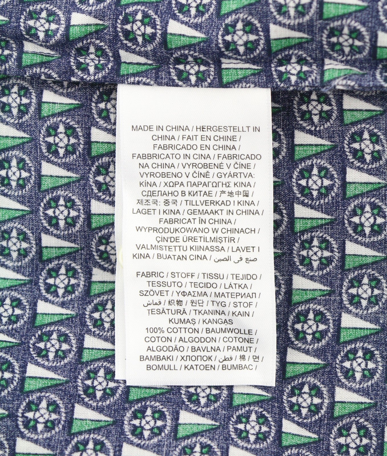 GANT Reg Geometric Women Shirt EU38 Classic Blue Button-Up Spread Casual