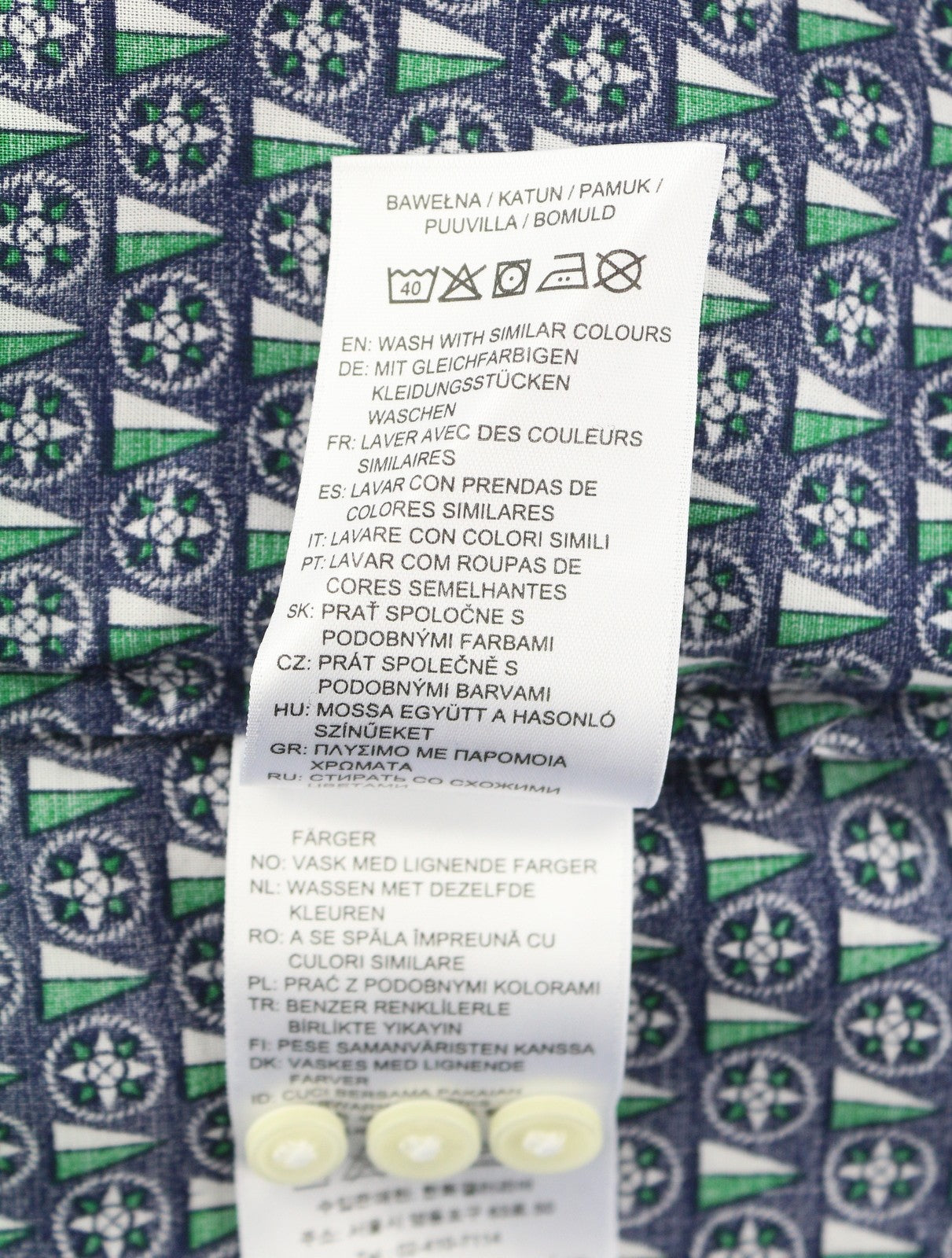 GANT Reg Geometric Women Shirt EU38 Classic Blue Button-Up Spread Casual