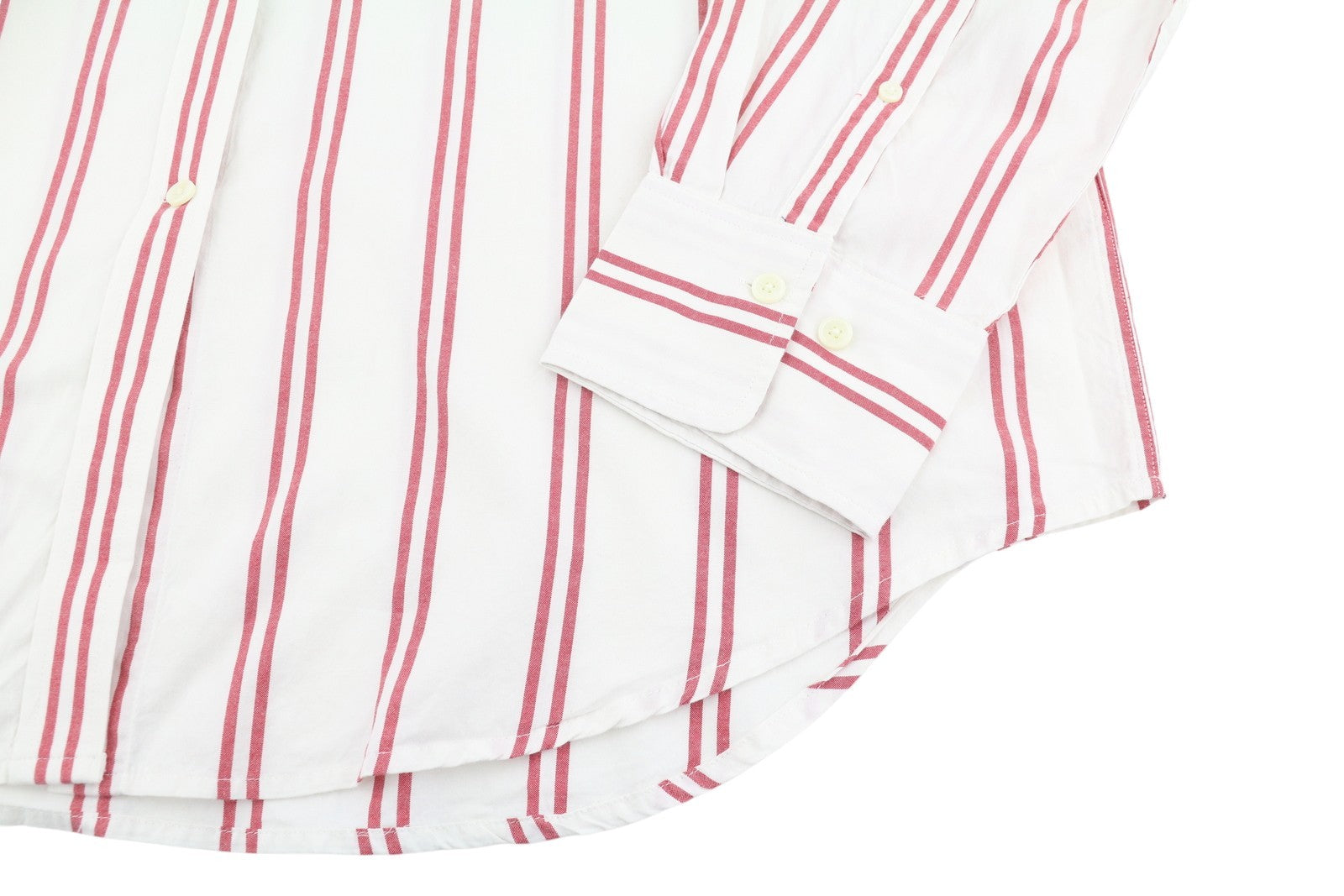 GANT OS Stripe Women Shirt EU38 Bricht Red Patch Pocket Button-Up Casual