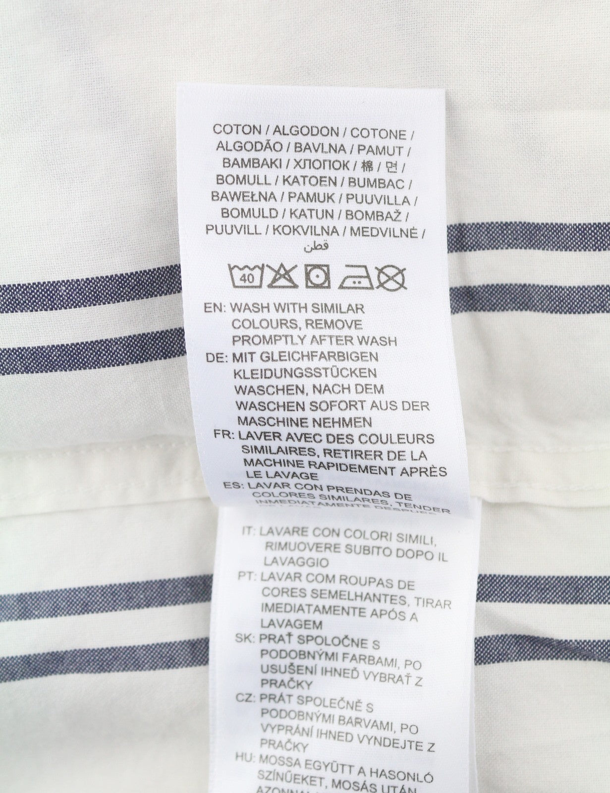 GANT OS Stripe Women Shirt EU42 Classic Blue Patch Pocket Button-Up Casual