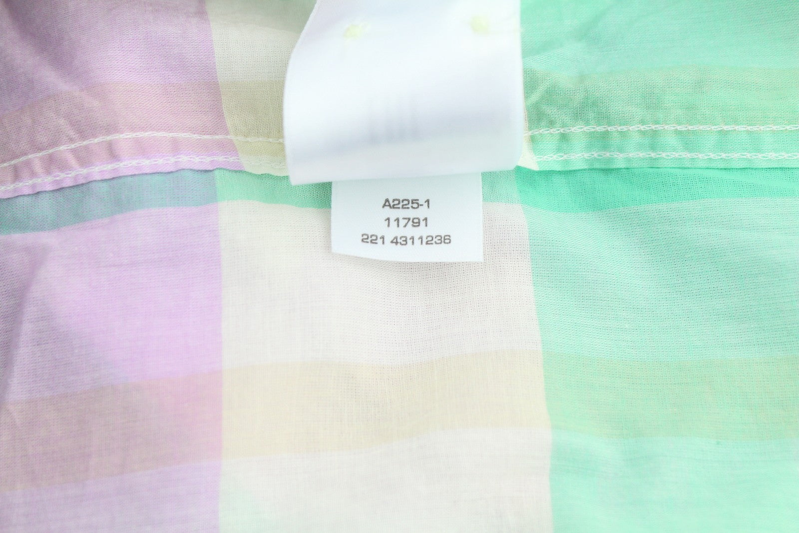 GANT Rel Wide Cuff Madras Women Shirt EU44 Crocus Purple Button-Up Oversized