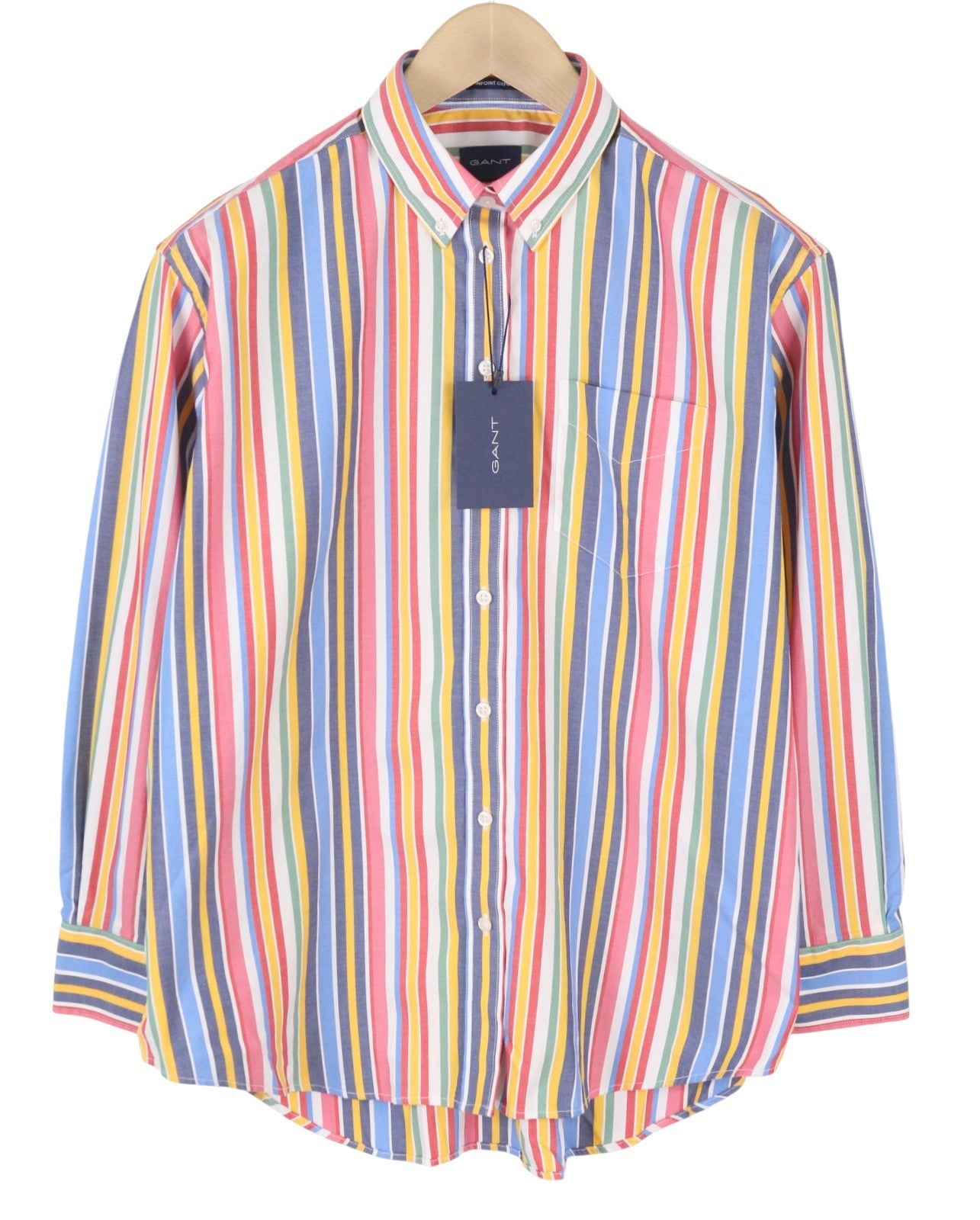 GANT Multi Stripe Exb Women Shirt EU36 Warm Sun Pinpoint Oxford Button-Up Casual