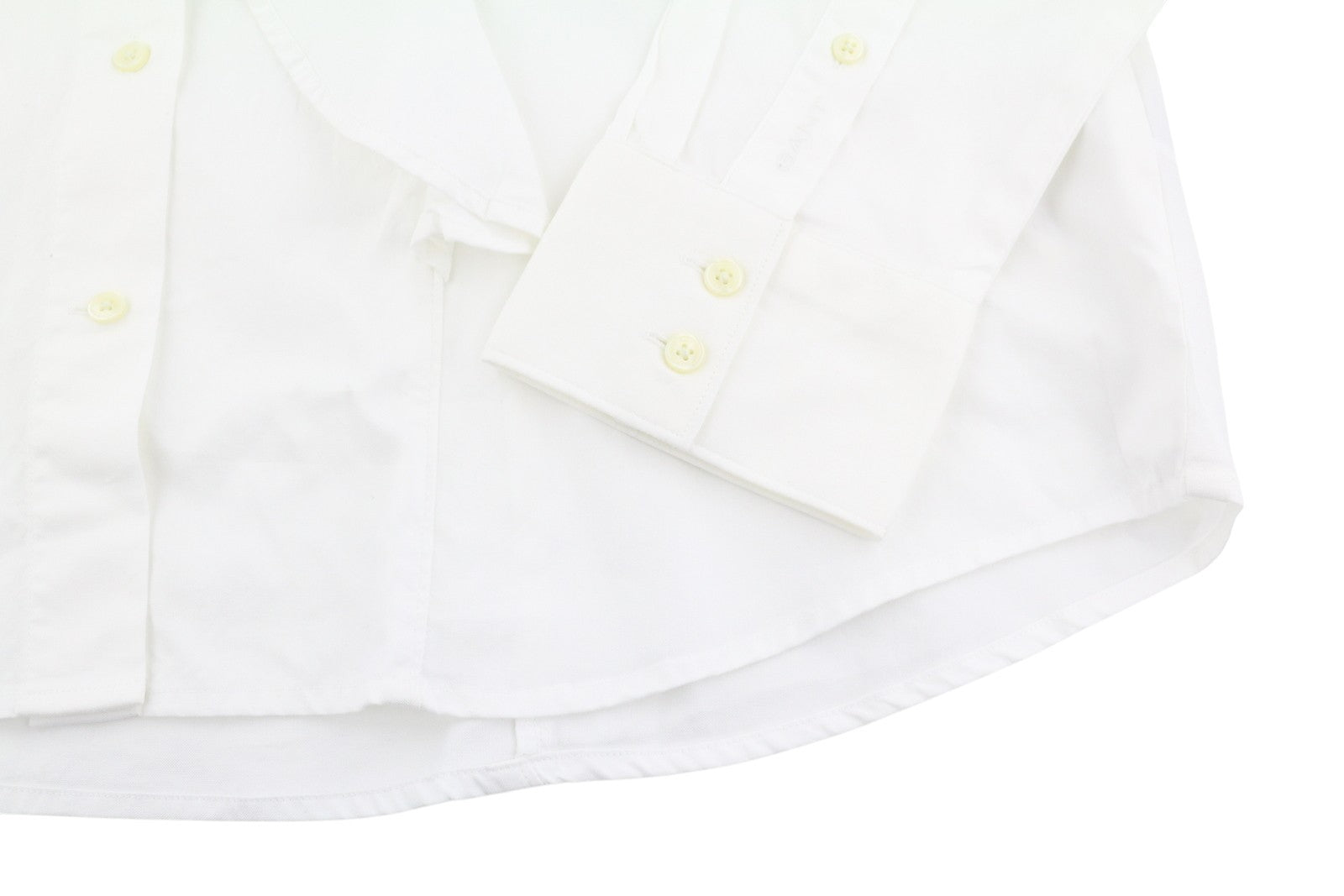 GANT Frill Women Shirt EU46 White Oxford Ruffle Button-Up Spread Neck