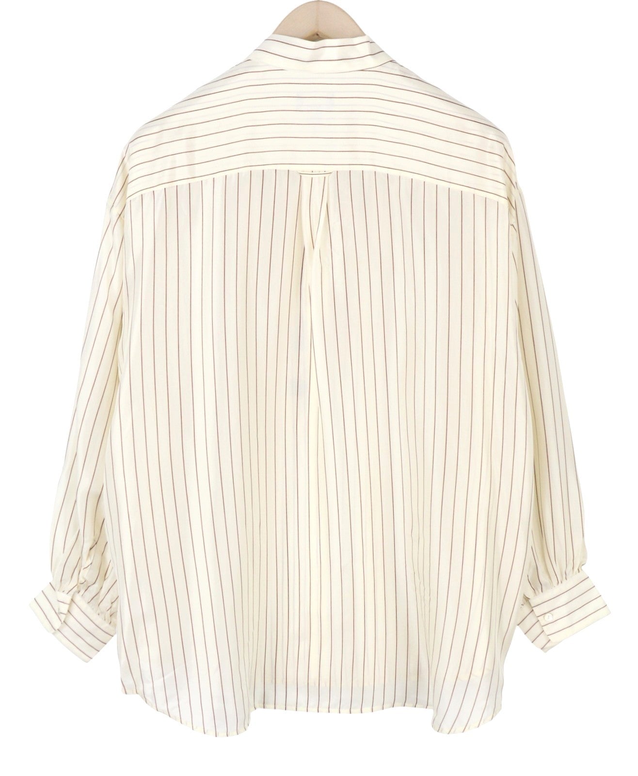 GANT Silk Pinstripe Bow Women Shirt EU44 Oversized Fit Button-Up Long Sleeve