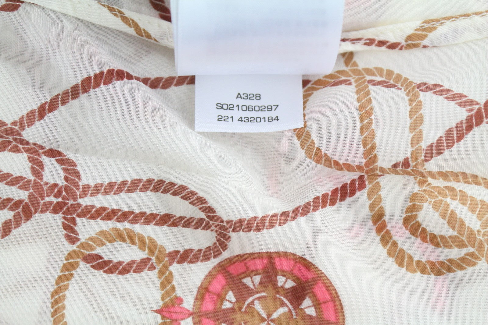 GANT Sailing Print Cot Silk Women Shirt EU34 Caulk White Transparent Button-up