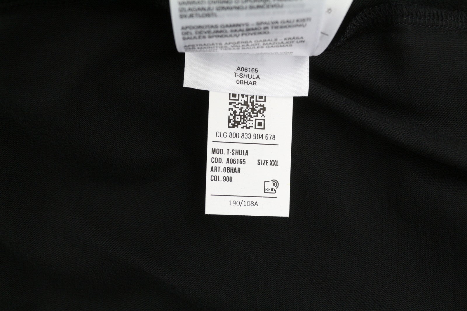 DIESEL T-Shula Men's T-Shirt 2XL Black Long Sleeve Logo Tricot