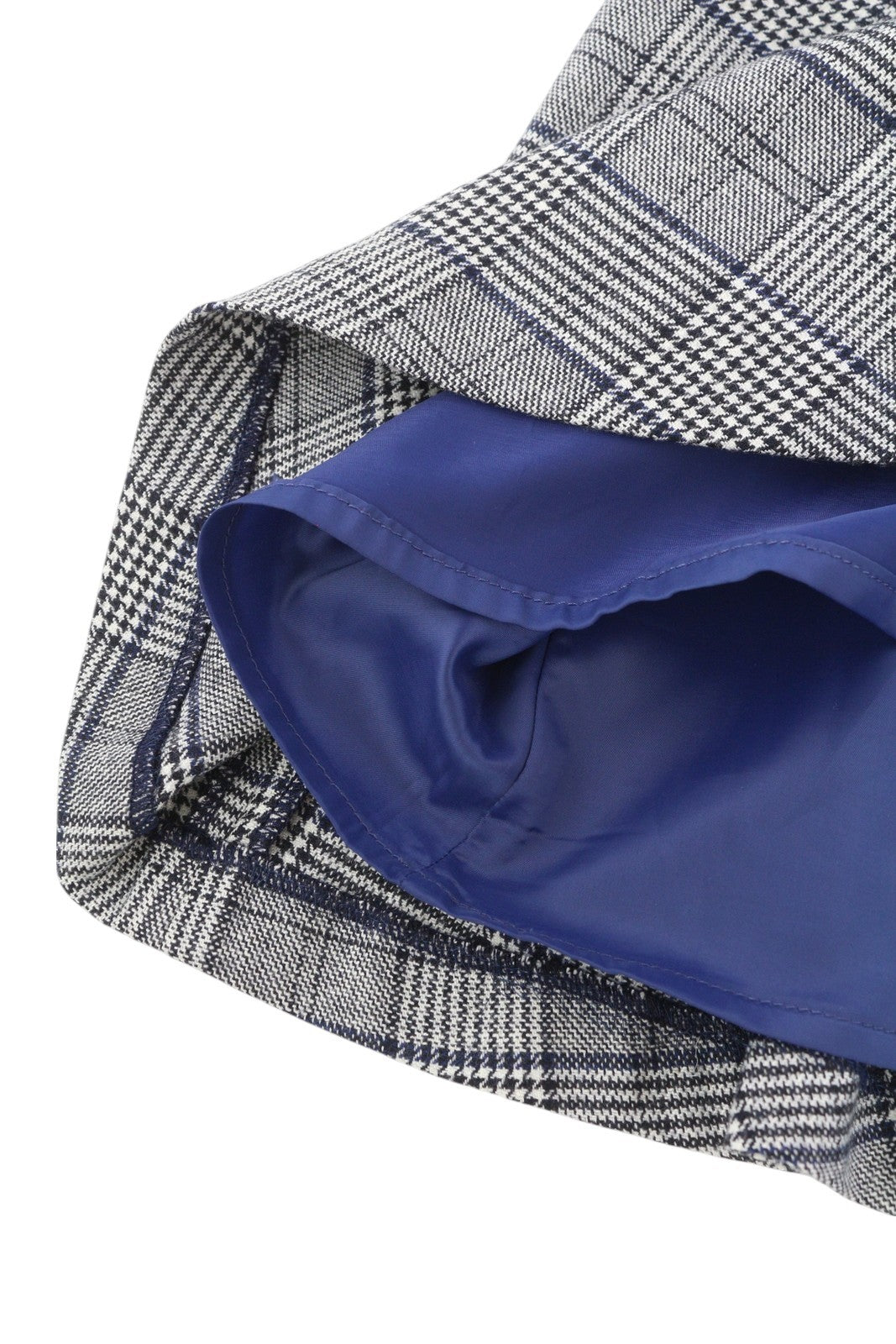 GANT Checked Flare Women's Skirt EU34 Blue Plaid Wool Knee