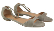 EMPORIO ARMANI X3P649 Women's Sandals EU37 Grey Suede Buckle