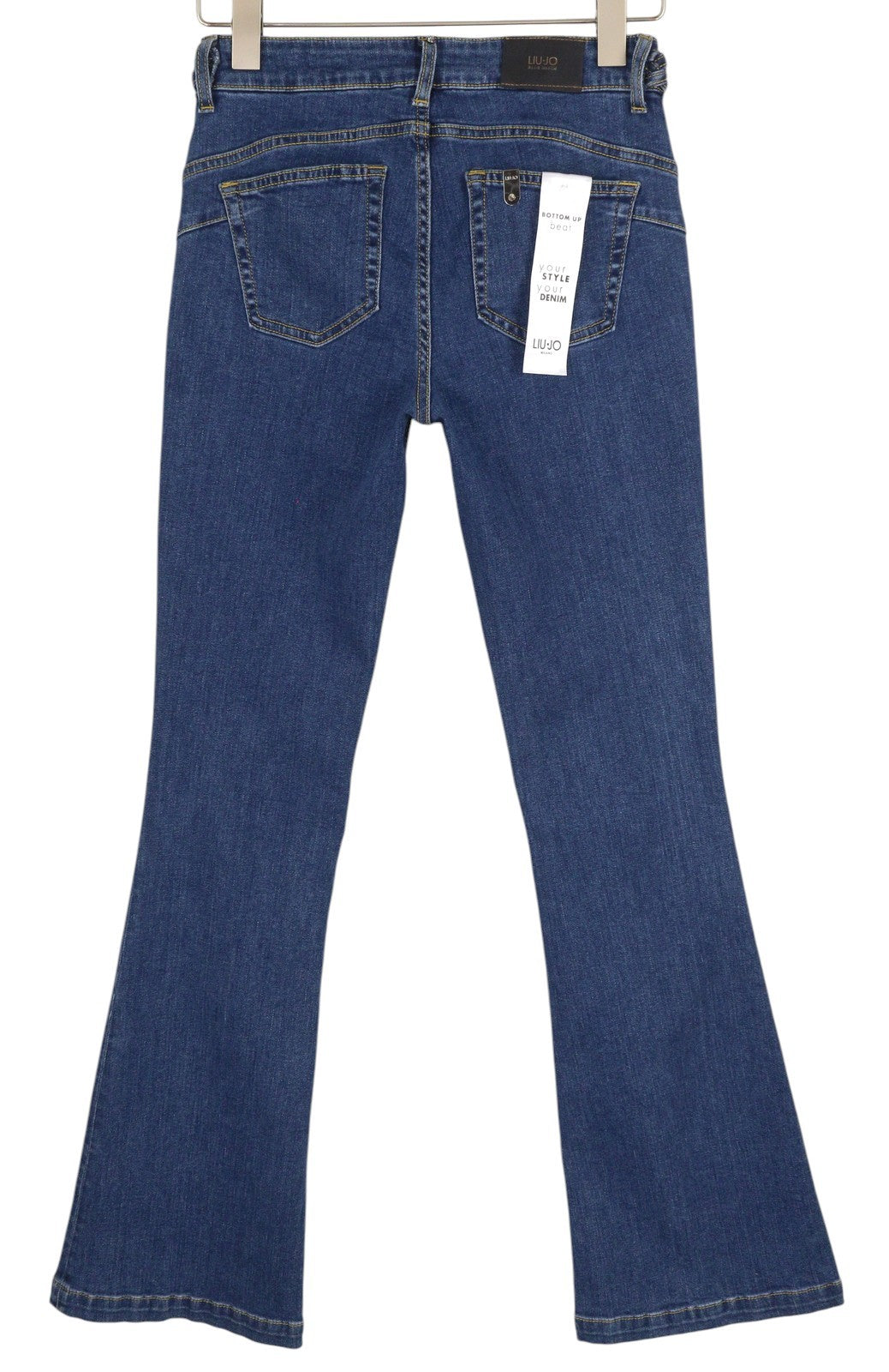 LIU JO Braid Women's Jeans W28 Blue Denim Bootcut Zip Fly Pockets