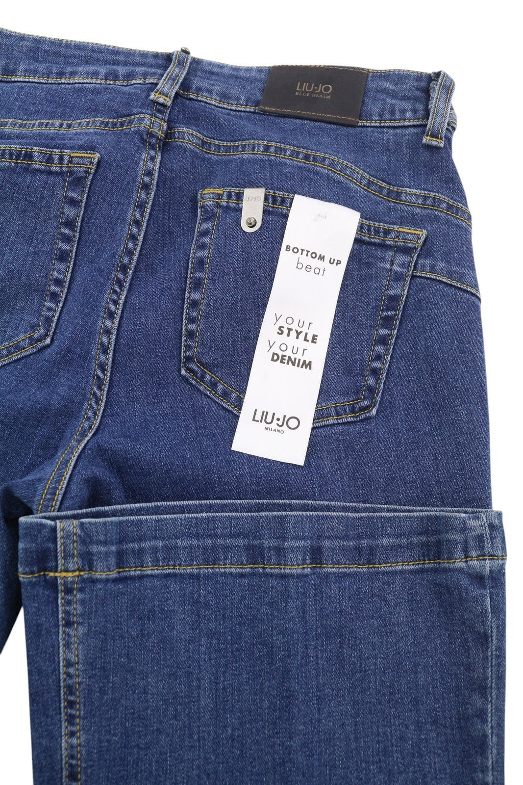 LIU JO Braid Women's Jeans W28 Blue Denim Bootcut Zip Fly Pockets