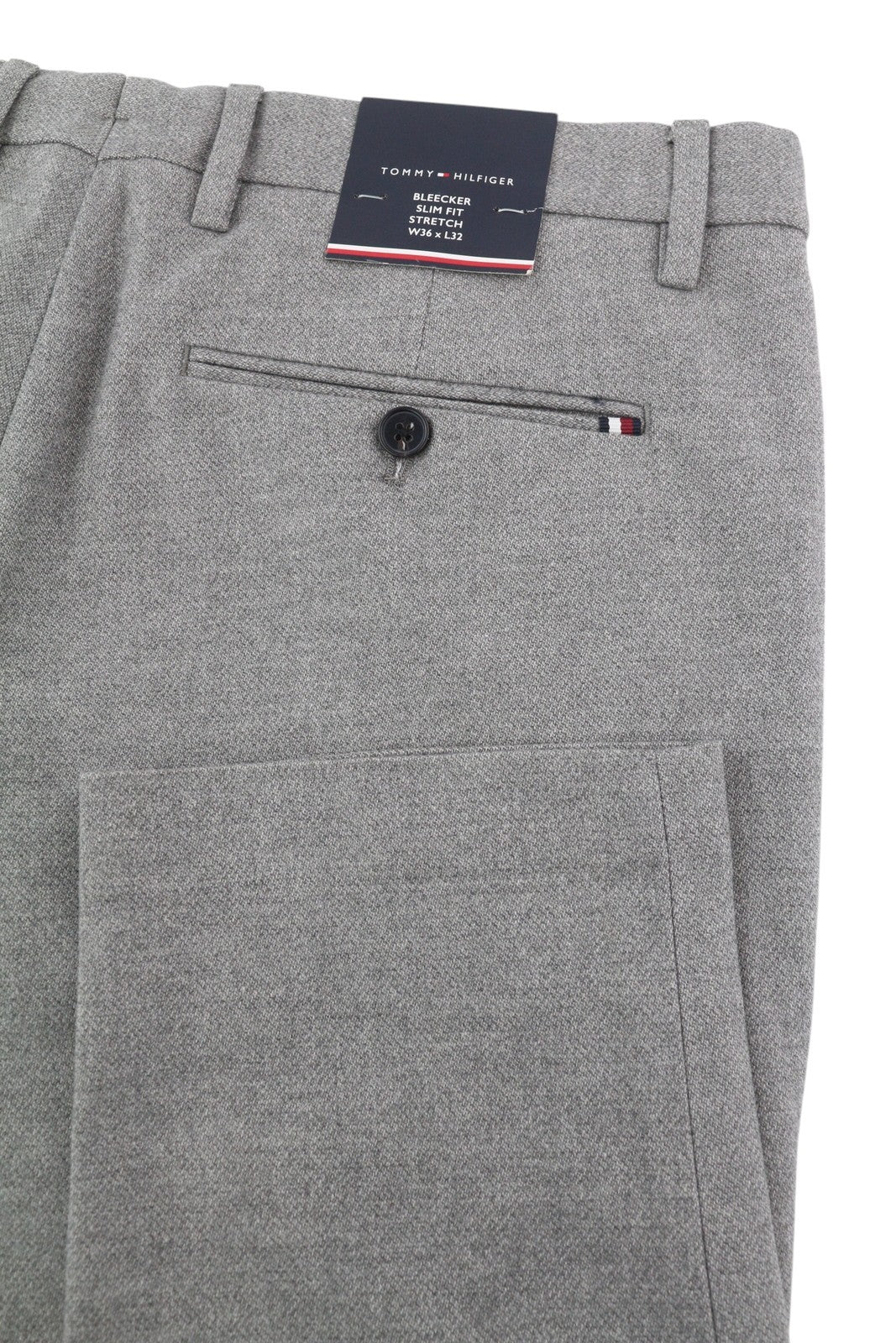 TOMMY HILFIGER Bleecker Stretch Men's Trousers W36/L32 Grey RRP119