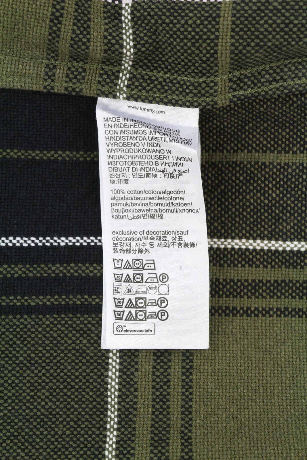 TOMMY HILFIGER Brushed Check Men's Shirt S Green Flannel Overshirt