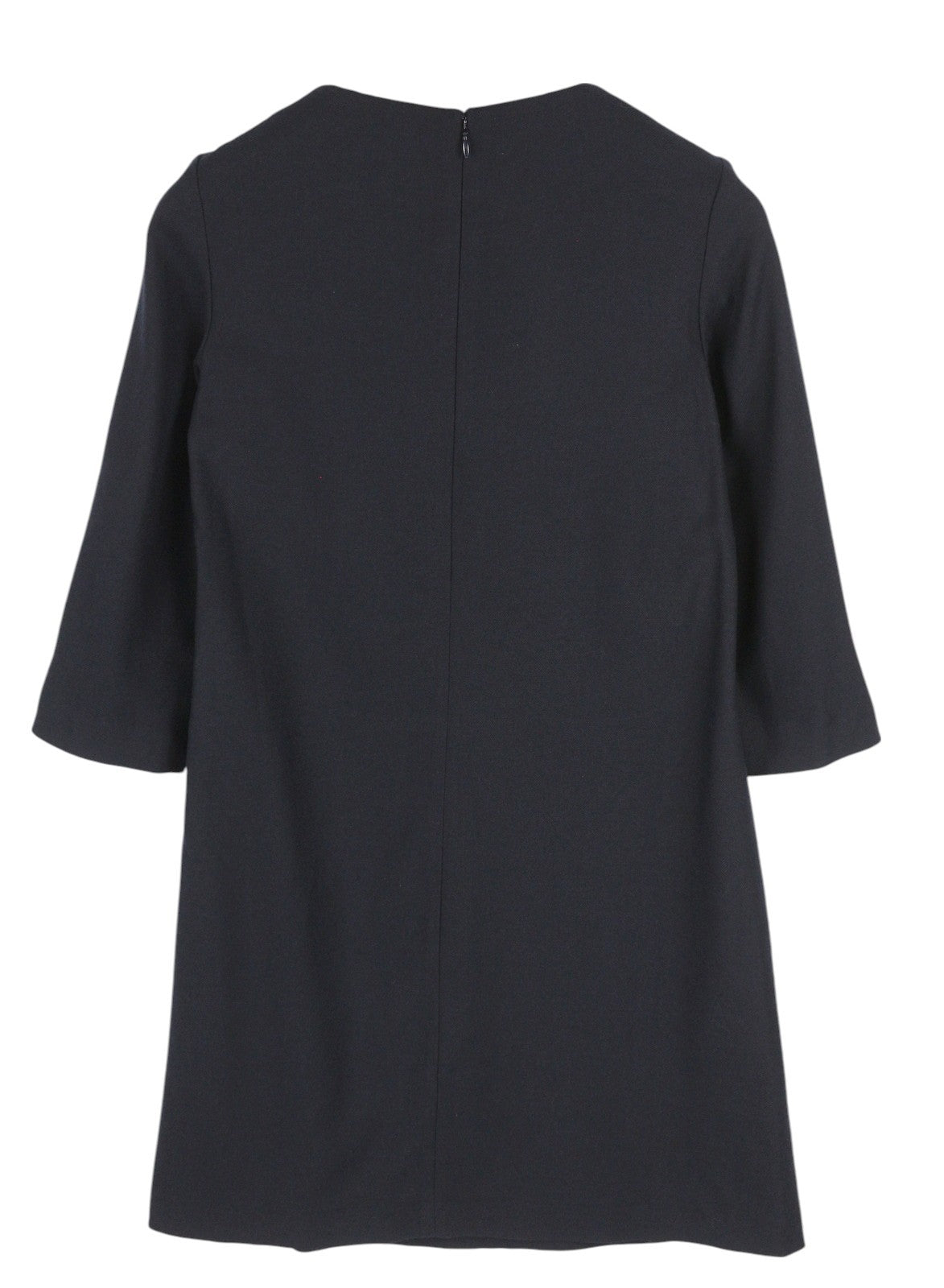 GANT Washable Str Wool A-Line Women's Dress EU34 Dark Blue 3/4 Sleeve