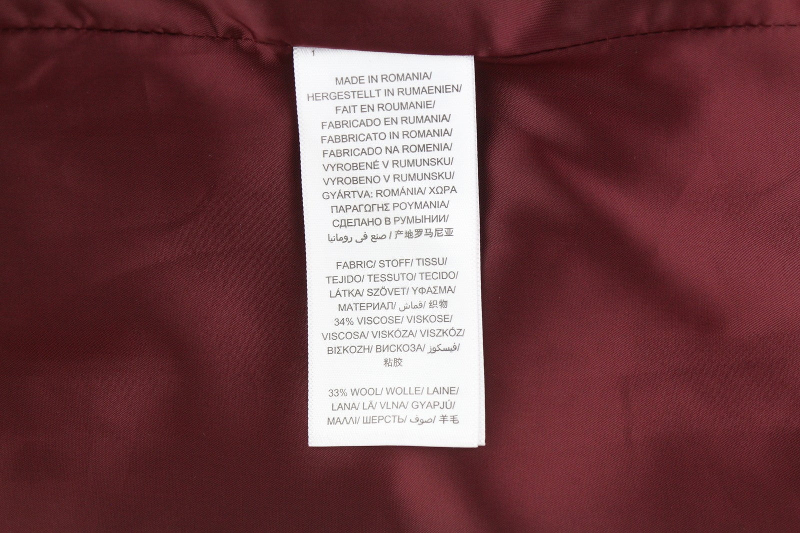 GANT Washable Str Wool A-Line Women's Dress EU34 Burgundy 3/4 Sleeve